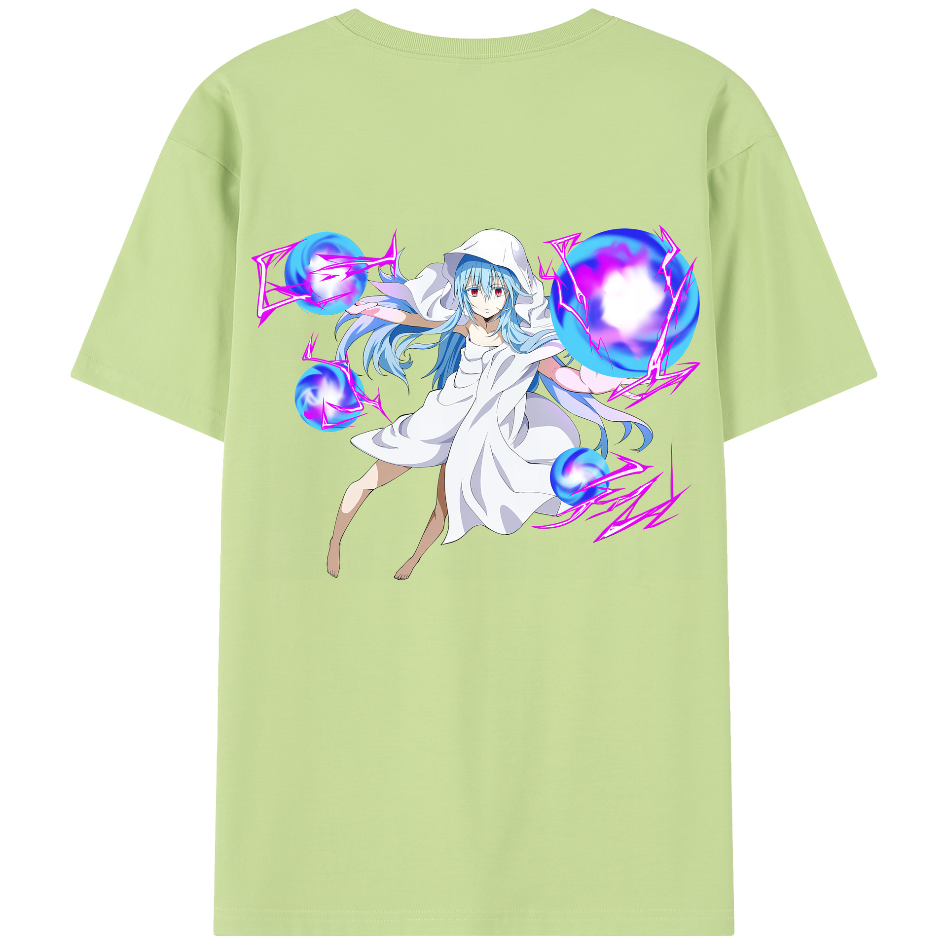 （画像用） 転スラ Regarding Reincarnated to Slime 綿100％半袖Tシャツ（背面プリント）
